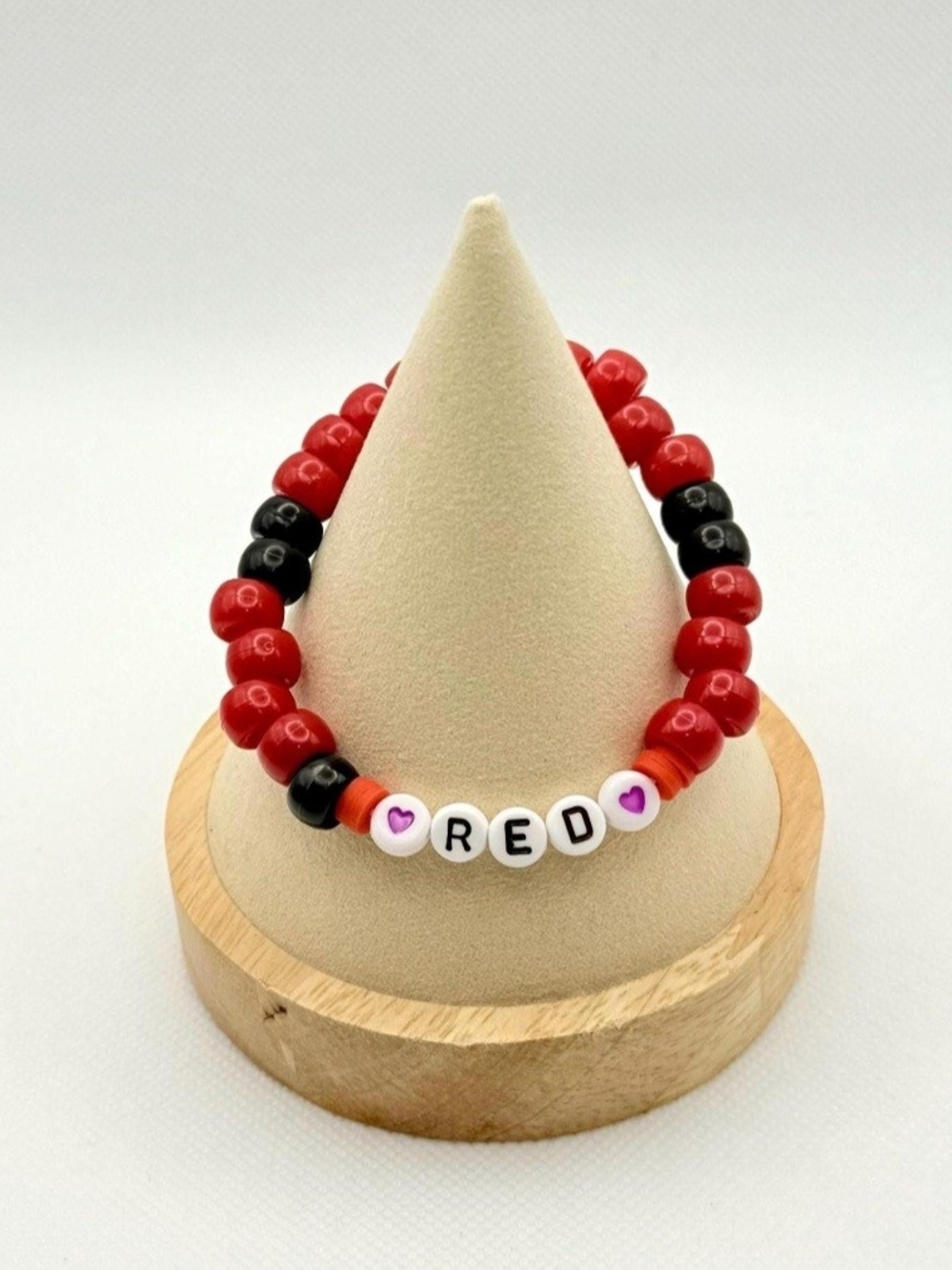 'Red' Disney Descendants Inspired Handmade Beaded Kandi Clay Bracelet
